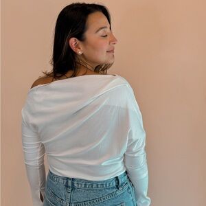 Off the shoulder body suit